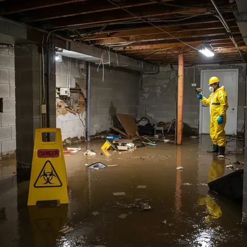 Flooded Basement Electrical Hazard in Hyde Park, PA Property